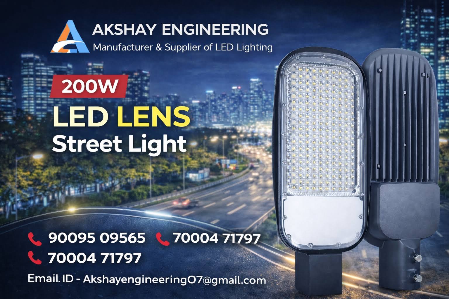 200W LED Lens Street Light | Outdoor LED LIGHTING product image
