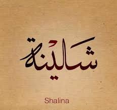 Arabic Calligraphy Beautiful Names Shalina Nama Tulisan Bahasa