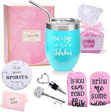 Gift ideas like a cheese board, necklace or cookbook are always going to make great gifts, but if you are looking for birthday gift ideas that say happy birthday in a more unique way, scroll through the. Amazon Com Yorktend Not A Day Over Fabulous Wine Tumbler Fun Birthday Gifts For Women Funny Birthday Wine Gifts Ideas For Her Friend Bff Mom Grandma Wife Daughter Sister Aunt
