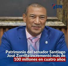 Wilber - Santiago José Zorrilla, actual senador (PRM) por la provincia El  Seibo, reportó ante la Cámara de Cuentas, 269 millones 657 mil 829 de pesos  entre activos y pasivos en su