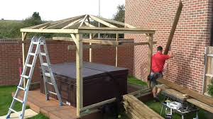 The subzero temperature, jingle bell, christmas, and blizzard are completely thing to describe the winter. 3m Gazebo Build Over Hot Tub In Trowbridge Wilts Youtube