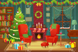 1,000 free christmas living room clipart in ai, svg, eps or psd. Decorated Christmas Room Winter Holiday Interior Decorations Royalty Free Cliparts Vectors And Stock Illustration Image 110798618