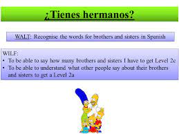 Hermano is the correct name for brother in spanish. Walt Recognise The Words For Brothers And Sisters In Spanish Wilf To Be Able To Say How Many Brothers And Sisters I Have To Get Level 2c To Be Able To