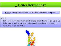 Hermano is the correct name for brother in spanish. Walt Recognise The Words For Brothers And Sisters In Spanish Wilf To Be Able To Say How Many Brothers And Sisters I Have To Get Level 2c To Be Able To