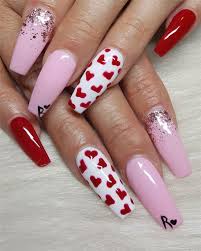 Professionally performed and cute valentine nail ideas pattern on nails can be done not only with this manicure tool is ideal for cute valentine nail ideas and for use at home. Valentine S Day Nail Design Ideas Valentines Nails Valentine S Day Nail Designs Short Coffin Nails Designs Valentine S Day Nails
