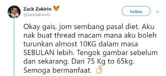 Tips ringkas dari segi pemakanan: Eat Clean Crush Beri Motivasi Untuk Kurus Lelaki Ini Berjaya Turunkan 10kg Dalam Sebulan Lebih Sahaja Hijabista