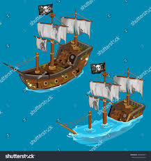 pirate ship sinks floats water