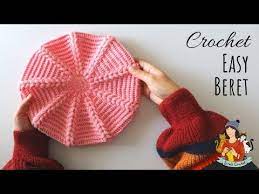 How To Crochet An Easy Beret Hat Beginner Friendly Tutorial Youtube Crochet Beret Pattern Crochet Hats Free Pattern Crochet Hats Free Pattern Ladies