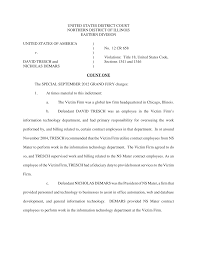 UNITED STATES DISTRICT COURT NORTHERN DISTRICT OF ILLINOIS EASTERN DIVISION  UNITED STATES OF AMERICA ) ) No. 12 CR 658 v. )