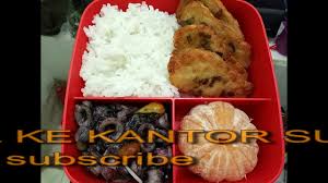 Tuang ayam beserta air rebusan ke dalam beras yang. Menu Bekal Ke Kantor Suami Tercinta Youtube