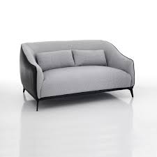 Luogo deputato al relax e al comfort per antonomasia, il divano è il re del salotto. Divano 2 Posti Design Moderno Rivestito In Tessuto Grigio E Similpelle Nero Cm 152x100x77h Collyshop