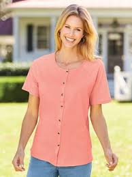 Aug 29, 2021 · knit jersey button front tropical maxi dress is rated 4.0 out of 5 by 96. Short Sleeve Button Front Knit Top Blair