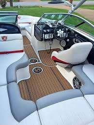 Our Customer Tanner Just Sent Us A Few Photos Of His Newly Installed Seadek This Custom Kit Was Made To Fit A 2008 Mas Boat Interior Deck Boat Wakeboard Boats