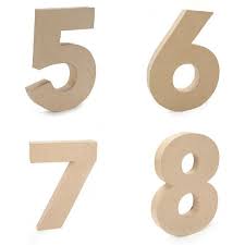 Big Cardboard Numbers 12 High Choose From 0 1 2 3 4 5 6 7 8 9 These Paper Mache Numbers Are A Full Foot Tall Craft Stores Paper Mache Paper
