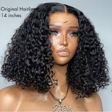 Kinky Curly Natural Black Glueless 5x5 Closure HD Lace Wig Ready To Go