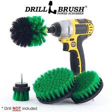 Drillbrush 4 Piece Drill Brush Cleaning Tool Attachment Kit For Scrubbing Cleaning Tile Grout Shower Bathtub And Drill Brush Cleaning Accessories Drill Set