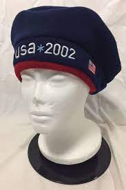 2002 Salt Lake City Winter Olympics Beret Usa Navy Blue Roots Cap Hat Winter Roots Beret Hats For Men Mens Hats For Sale Hats For Sale