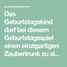 Der Verjungungstrunk Geburtstagsspiel Geburtstagswelt Geburtstagsspiele Spiele Geburtstag Geburt