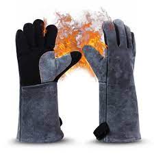 2pcs Barbecue Gloves High Temperature Double Insulated Kitchen Microwave Oven Baking Outdoor Bbq Heat Resistant Hand Safety Welding Gloves Cooking Glove Kitche Microwave Oven Cooking Gloves Microwave In Kitchen