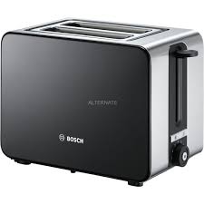 Bosch Home Tat7203 Grille Pain 2 Part S 1050 W Noir Acier Inoxydable Noir Argent 2 Part S Noir Acier Inoxydable Boutons Rotatif Ce Vde 1050 W 220 240 V