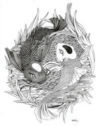 Black And White Koi Tattoo Yin Yang Koi Fish Google Search