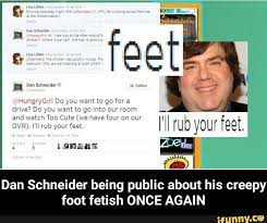 Dan Schneider Being Public About His Creepy Foot Fetish Once Again Dan Schneider Being Public About His Creepy Foot Fetish Once Again