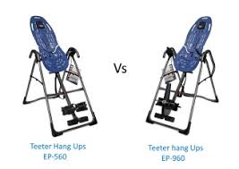 teeter ep 560 vs ep 960 best inversion tables