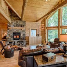 Whether you want to create a warm and cozy cabin retreat or decorate your log home, we have provided a wide selection of cabin decor to choose from. Small Log Cabin Living Room Ideas Photos Houzz