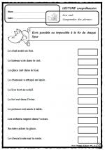Lire Des Phrases Simples Phrases Simples Phrase Lecture Ce1