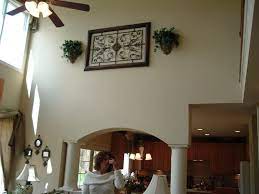 Pin By Allison Kindler On Home Remodel Decorating High Walls Cathedral Ceiling Living Room Ceiling Decor