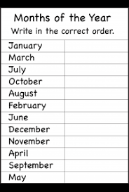 Spelling Months Of The Year Free Printable Worksheets