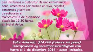 Así que prepara tú corazón porque es tiempo de orar con ángel guerrero oración: Invitacion Dia Nacional De La Secretaria Arica Chile 2014 Youtube