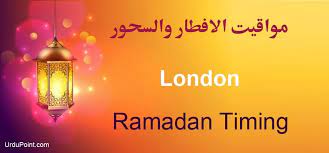 London Ramadan Timings 2021 Calendar Sehri Iftar Time Table