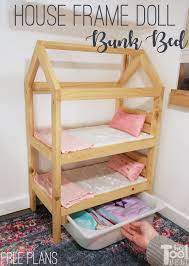 House Frame Doll Bunk Bed Plans Her Tool Belt One of the last steps of the woodworking project is to take care of the finishing touches.