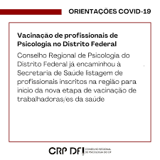 Jun 14, 2021 · os idosos com 60 anos de idade ou mais, podem procurar um dos postos de vacinação situados no df sem a necessidade de agendar uma data e horário. Conselho Regional De Psicologia Do Df Crp Df
