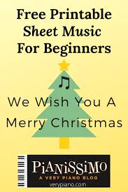 Choose between a simple piano/vocal score and an intermediate arrangement with more frills. Free Easy Piano Sheet Music We Wish You A Merry Christmas Very Piano