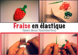 Les Bracelets Elastiques Avec Deux Fourchettes Diy Olive Banane Et Pasteque