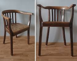 Armlehnstuhl Bauhaus Art Deco Gropius Stuhl Holzstuhl Schreibtischstuhl Antik Holzstuhle Schreibtischstuhl Stuhle