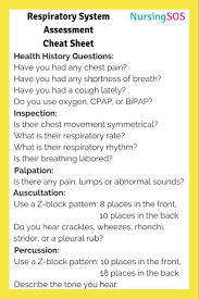 Respiratory System Assessment Cheat Sheet You Need In Nursing School Click Through To Get T Pediatric Nursing Nursing School Survival Fundamentals Of Nursing