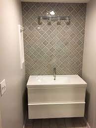 Home Depot Dove Gray Arabesque Tile Bathroom Wall Home Depot Bathroom Tile Home Depot Bathroom Small Bathroom Tiles