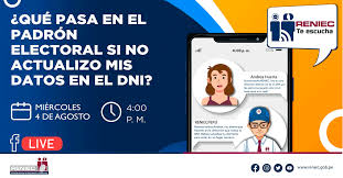 Como establecen las normas electorales, el padrón debe cerrarse un año antes y la revocatoria está programada para el 10 de octubre del 2021. Reniec Respondera Tus Consultas Sobre Los Datos Del Dni En El Padron Electoral