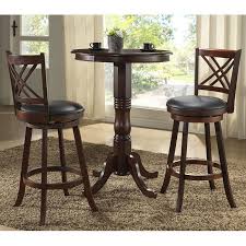Some designs feature additional leaflets that can be expanded tavern sets offer you the choice of bar stools with plush leather seating or standard wooden pub chairs with backrests. Distressed Walnut Pub Table Set Eci Furniture Furniturepick