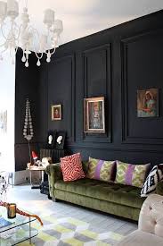That old wooden side board that's been in the corner of your room for decades? 26 Gorgeous Living Rooms With Black Walls Digsdigs