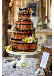 Barrel Of Fun Cake On A White 14 Inch Cake Stand Barrel Wedding Cake Country Wedding Cakes Wedding Cake Rustic