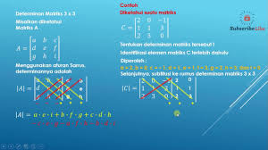Matriks singular adalah matriks yang nilai determinannya nol dan matriks ini tidak mempunyai invers matriks. Determinan Matriks 3 X 3 Menggunakan Aturan Sarrus Youtube