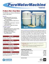 vertex pure water machine 3c 4.0 under