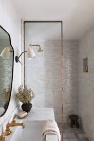 This bathroom had one big mirror and one sink in it, but there's plenty of space for a second sink and even more storage. Client Me Myself And I Can T Make Up My Mind Reveal Pt 4 All Sorts Of Home Decor House Interior Bathroom Design Inspiration