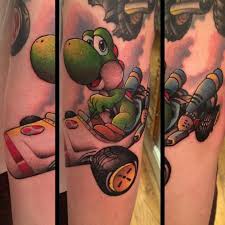 A shy guy, from the mario video games. Videogametatts Yoshi Mario Kart Tattoo By 4ndy W4lker Yoshi