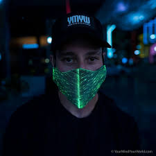 Led Rave Mask Burning Man Clothing Cool Light Up Mask Etsy Rave Mask Burning Man Outfits Motorcycle Face Mask