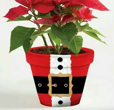Santa Suit Clay Pot Christmas Clay Christmas Decorations To Make Christmas Pots